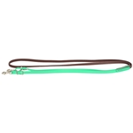 ****PHOTO SAMPLE*** $10 Kelly Green Trail Reins with Brown Super Grip - 5 foot per side 10 foot overall with Snaps on Bit Ends