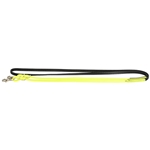 ****PHOTO SAMPLE*** $10 Safety Yellow Beta Biothane Trail Reins with Black Super Grip - 5 foot per side 10 foot overall with Snaps on Bit Ends