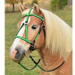 lightgreen(lime/mint)overlay BETA BIOTHANE with OVERLAY Medieval Baroque War or Parade Bridle