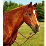 WINE WESTERN BRIDLE (One Ear or Two Ear Split Ear Browband) made from BETA BIOTHANE