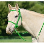 LIME GREEN PICNIC BRIDLE or SIMPLE HALTER BRIDLE made from Beta Biothane