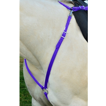 PURPLE ENGLISH BREAST COLLAR made from BETA BIOTHANE (Solid Colored)