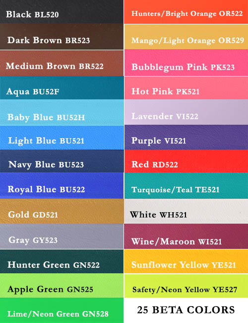 23 dazzling colors of beta biothane