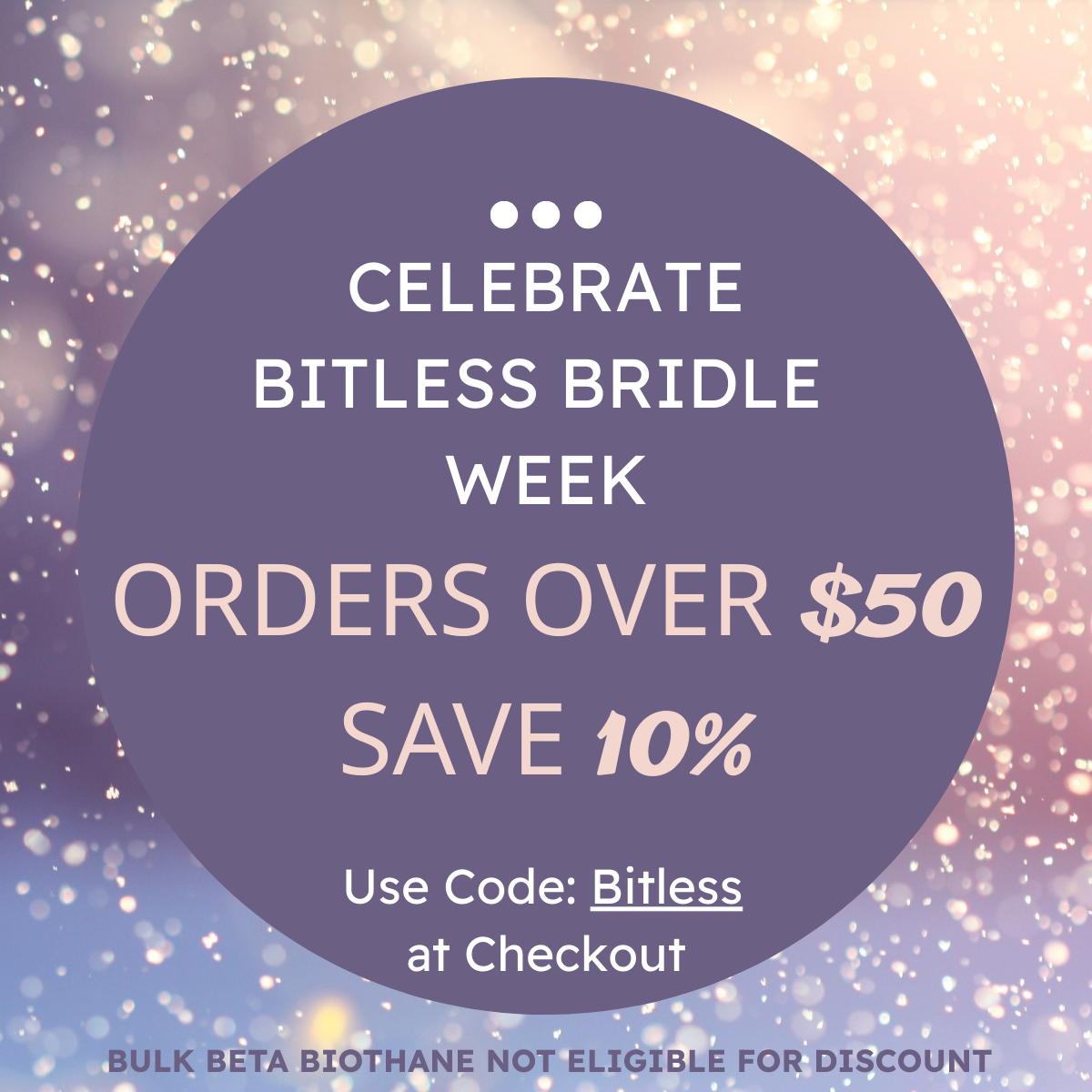 Bitless Bridle Week sale – save 10% on orders over $50 at Two Horse Tack
