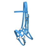 turquoise BETA BIOTHANE Sidepull Bitless Bridle