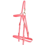 ****CLEARANCE ITEM*** $15 Hot Pink Beta Biothane Mule Bridle Headstall with Noseband - Standard Mule/Horse Size