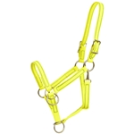 ****CLEARANCE ITEM*** $15 Safety Yellow Beta Biothane Pack Horse Halter - Horse Size