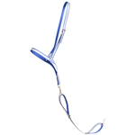 ****CLEARANCE ITEM*** $15 Blue Reflective Beta Biothane Western Noseband and Tiedown Set - Horse Size