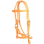 ****PHOTO SAMPLE*** $30 Mango Orange Beta Biothane War Bridle Headstall - Horse Size
