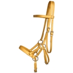 ****PHOTO SAMPLE*** $30 Gold Beta Biothane Sidepull Headstall - Horse Size