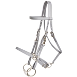 ****PHOTO SAMPLE*** $30 Gray Beta Biothane Halter Bridle with Bit Hangers Headstall - Horse Size