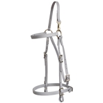 ****PHOTO SAMPLE*** $20 Gray Beta Biothane Mule Bridle Headstall with Noseband - Standard Mule/Horse Size