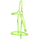 ****PHOTO SAMPLE*** $20 Apple Green Beta Biothane Mule Bridle Headstall with Noseband - Standard Mule/Horse Size