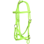 ****PHOTO SAMPLE*** $30 Apple Green Beta Biothane War Bridle Headstall - Horse Size