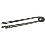 ****PHOTO SAMPLE*** $10 Black Beta Biothane Western Split Reins with Roller Buckles on Bit Ends