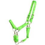 ****PHOTO SAMPLE*** $20 Lime Green Nylon 5 Snap Convertible Grooming Halter - Horse Size