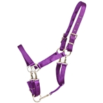 ****PHOTO SAMPLE*** $20 Purple Nylon 5 Snap Convertible Grooming Halter - Horse Size