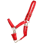 ****PHOTO SAMPLE*** $20 Red Nylon 5 Snap Convertible Grooming Halter - Horse Size