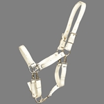 ****PHOTO SAMPLE*** $20 White Nylon 5 Snap Convertible Grooming Halter - Horse Size