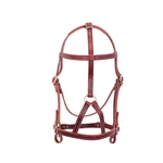 brownleather  MEDIEVAL BAROQUE WAR or PARADE BRIDLE made from LEATHER 