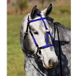 darkblue (royal/cobalt)overlay BETA BIOTHANE with OVERLAY Medieval Baroque War or Parade Bridle