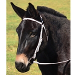 white BETA BIOTHANE Mule Bridle without Noseband 