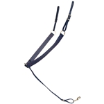****PHOTO SAMPLE*** $25 Navy Blue Beta Biothane Western Breast Collar with Pink Thread - Horse Size