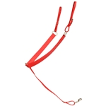****PHOTO SAMPLE*** $25 Red Beta Biothane Western Breast Collar with Pink Thread - Horse Size