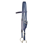 ****PHOTO SAMPLE*** $20 Navy Blue Beta Biothane Western Headstall with Pink Thread - Horse Size