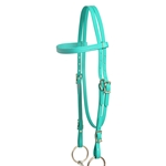 ****PHOTO SAMPLE*** $20 Turquoise Beta Biothane Western Headstall with Pink Thread