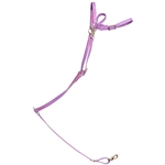 ****PHOTO SAMPLE*** $25 Orchid Beta Biothane English Breast Collar with Pink Thread - Horse Size
