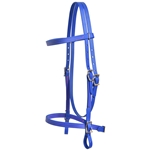 ****PHOTO SAMPLE*** $20 Royal Blue Beta Biothane English Headstall with Pink Thread - Horse Size