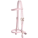 ****PHOTO SAMPLE*** $20 Lavender Beta Biothane English Headstall with Pink Thread - Horse Size