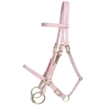 ****PHOTO SAMPLE*** $30 Lavender Beta Biothane Halter Bridle with Bit Hangers Headstall with Pink Thread - Horse Size