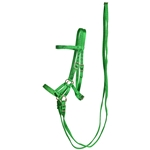 ****PHOTO SAMPLE*** $30 Green Nylon Sidepull Bitless Bridle with Matching English Reins - Horse Size