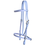****PHOTO SAMPLE*** $20 Periwinkle Blue with Pink Thread Beta Biothane English Headstall  - Horse Size