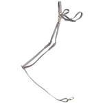 ****PHOTO SAMPLE*** $25 Gray with Pink Thread Beta Biothane English Breast Collar - Horse Size