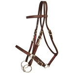 ****PHOTO SAMPLE*** $30 Dark Brown with Pink Thread Beta Biothane Halter Bridle with Bit Hangers Headstall - Horse Size