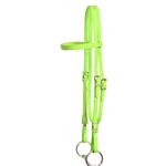 ****PHOTO SAMPLE*** $20 Apple Green with Pink Thread Beta Biothane Western Headstall - Horse Size