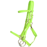 ****PHOTO SAMPLE*** $30 Apple Green with Pink Thread Beta Biothane QUICK CHANGE HALTER BRIDLE Headstall - Horse Size
