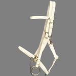 ****PHOTO SAMPLE*** $30 White with Pink Thread Beta Biothane QUICK CHANGE HALTER BRIDLE HEADSTALL - Horse Size