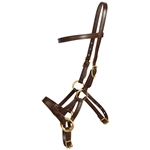 ****PHOTO SAMPLE*** $30 Dark Brown Better than Leather Simple Sidepull with Brass Hardware - Cob Size