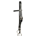 ****PHOTO SAMPLE*** $20 Black Better Than Leather Western Headstall with Lime Green Thread - Horse Size