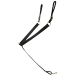 ****PHOTO SAMPLE*** $25 Black Better Than Leather Western Breast Collar with Lime Green Thread - Horse Size