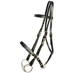 ****PHOTO SAMPLE*** $30 Black Better Than Leather with Lime Green Thread Halter Bridle with Bit Hangers Headstall - Horse Size