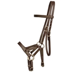 ****PHOTO SAMPLE*** $30 Dark Brown Beta Biothane with Lime Green Thread Sidepull Headstall - Horse Size