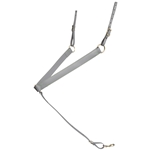 ****PHOTO SAMPLE*** $25 Gray Beta Biothane with Lime Green Thread Western Breast Collar - Horse Size