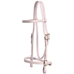 ****PHOTO SAMPLE*** $20 Lavender Beta Biothane with Lime Green Thread English Headstall - Horse Size