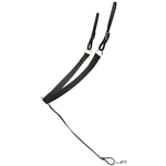 ****PHOTO SAMPLE*** $25 Black Beta Biothane with Lime Green Thread Western Breast Collar - Horse Size