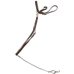 ****PHOTO SAMPLE*** $25 Brown BETTER THAN LEATHER with Lime Green Thread English Breast Collar - Horse Size